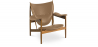 Buy Design Armchair with Armrests - Wood and Leather - Captain Brown 58425 - prices