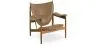 Design Armchair with Armrests - Wood and Leather - Captain image 9