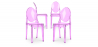 Buy Pack of 4 Dining Chairs Transparent - Victoria Queen Purple transparent 16459 - in the UK