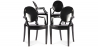 Buy Pack of 4 Dining Chairs - Transparent - Design with Armrests - Louis XIV Black 16464 - prices