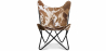 Buy Butterfly Design Chair - Pony Print - Leather - Blop Brown pony 58893 - in the UK
