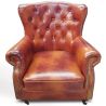 Design Armchair Churchill Lounge - Premium Leather & Wood image 9