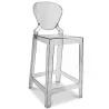Buy Bar stool with backrest Victoria Queen - 65cm - Design Transparent Grey transparent 58805