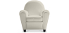 Buy  Armchair with Armrests - Upholstered in Faux Leather - Club Ivory 54286 with a guarantee
