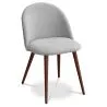 Buy Dining Chair - Upholstered in Fabric - Scandinavian Style - Evelyne Light grey 58982