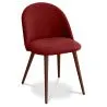 Buy Dining Chair - Upholstered in Fabric - Scandinavian Style - Evelyne Red 58982