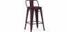 Buy Bar Stool with Backrest Industrial Design - 60cm - Stylix Bronze 58409 at Privatefloor