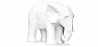 Buy Decorative Elephant Figure - Matte White - Fann White 59009 - in the UK