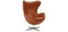 Armchair with armrests - Leather upholstery - Egg-shaped design - Brave image 9