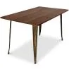 Buy Rectangular Dining Table - Industrial - Wood - Tawny Metallic bronze 58996