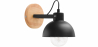 Buy  Wall Lamp - Scandinavian Style - Metal and Wood -  Syla Black 59031 - in the UK