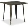 Buy Square Dining Table - Industrial Design - Wood and Metal - Stylix Metallic bronze 58995