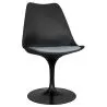 Buy Tulipan chair black with cushion Light grey 59159