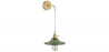 Buy Gold metal and glass wall lamp - Scarlet Green 59165 - in the UK