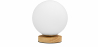 Buy Table Lamp - Globe Design Living Room Lamp - Mon Natural wood 59169 - in the UK