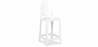 Buy Bar Stool with Backrest - Transparent Design - 65cm - Victoria Queen White 58805 in the United Kingdom