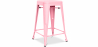 Buy Industrial Design Bar Stool - Matte Steel - 60cm - Stylix Pink 58993 - in the UK
