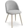 Buy Dining Chair - Upholstered in Fabric - Scandinavian Style - Evelyne Light grey 59261
