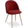 Buy Dining Chair - Upholstered in Fabric - Scandinavian Style - Evelyne Red 59261