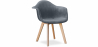 Buy Dining Chair with Armrests - Upholstered in Velvet - Dawick Dark grey 59263 in the United Kingdom