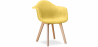 Buy Dining Chair with Armrests - Upholstered in Velvet - Dawick Yellow 59263 - in the UK