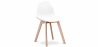 Buy Fabric Upholstered Dining Chair - Scandinavian Style - Denisse White 59267 - in the UK