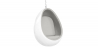 Buy Hanging Egg Design Armchair - Upholstered in Fabric - Eny Grey 16504 home delivery