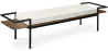 Buy Scandinavian style bench with cushions - Wood and metal Cream 59298 - in the UK
