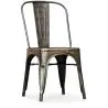 Buy Dining chair Tolix Style Industrial Design Square Metal - New Edition Metallic bronze 99932871