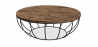 Buy Round Coffee Table - Industrial Design - Wood and Metal - Els Natural wood 59283 - in the UK