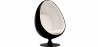 Buy Egg Design Armchair - Upholstered in Faux Leather - Eny Ivory 44502 with a guarantee