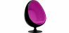Buy Egg Design Armchair - Upholstered in Faux Leather - Eny Fuchsia 44502 - in the UK