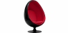 Buy 
Egg Design Armchair - Upholstered in Fabric - Eny Red 59312 in the United Kingdom