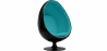 Buy 
Egg Design Armchair - Upholstered in Fabric - Eny Turquoise 59312 - in the UK