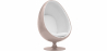Buy 
Egg Design Armchair - Upholstered in Fabric - Eny Metallic bronze 59313 - in the UK