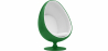 Buy 
Egg Design Armchair - Upholstered in Fabric - Eny Dark green 59313 at Privatefloor