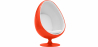 Buy 
Egg Design Armchair - Upholstered in Fabric - Eny Reddish orange 59313 - prices