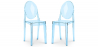 Buy Pack of 2 Transparent Dining Chairs - Victoria Queen Blue transparent 58734 at Privatefloor