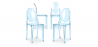 Buy Pack of 4 Dining Chairs Transparent - Victoria Queen Blue transparent 16459 at Privatefloor