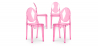 Buy Pack of 4 Dining Chairs Transparent - Victoria Queen Pink transparent 16459 in the United Kingdom