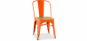 Buy Dining Chair - Industrial Design - Wood & Steel - Stylix Orange 99932897 in the United Kingdom