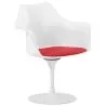 Buy Tulipan Armchair - Faux Leather - White structure Red 59259