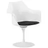 Buy Tulipan Armchair - Faux Leather - White structure Black 59259