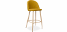 Buy Fabric Upholstered Stool - Scandinavian Design - 73cm - Evelyne Yellow 59356 - in the UK