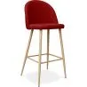 Buy Fabric Upholstered Stool - Scandinavian Design - 76cm - Evelyne Red 59356