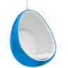 Buy Suspension Eye Chair - Eero Aarnio style - Coloured shell - Fabric Blue 59352