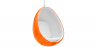 Buy Hanging Egg Design Armchair - Upholstered in Fabric - Eny Light orange 59352 - prices