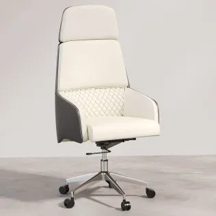 Buy Ergonomic Office Chair with Wheels and Armrests - Series White 61283 Home delivery