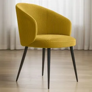 Buy Dining Chair Corduroy Upholstered - Feudum Wine 61448 - in the UK