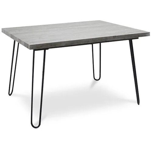 Rectangular Dining Table - Industrial Style - Wood and Metal - 120cm - Hairpin image 8